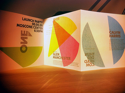 ONE Launch Party invite 2 of 2 color fragment invitation invite light translucency translucent transparency transparent vellum