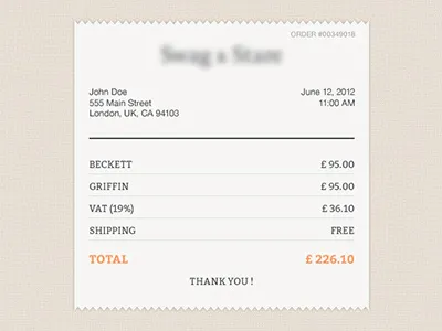 Receipt bill bitter gui interface paper receipt shop stare swag white