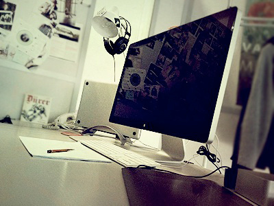 My workplace actis akg apple bassjump bookarc display intuos macbook office wacom workplace wunderman