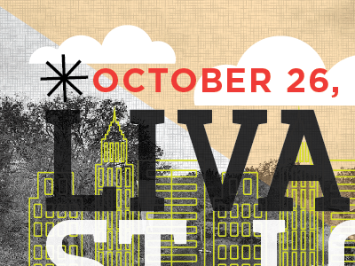 Livable St. Louis Conference Concept cityscape clouds layering overlay texture