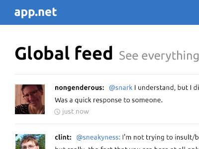 App.net as it could be. Or should be. app blue clean net redesign white