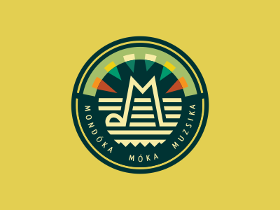 Mondóka Móka Muzsika (Rhyme Fun Music) adline branding brassai children design education emblem fun kids logo logo designer music play rhyme