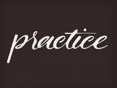 Practice. brush calligraphy lettering painting signpainting texture