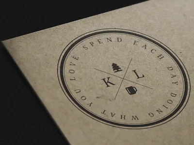 Do What You Love circle icons ink kraft moleskine rubber stamp stamp