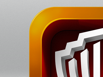 iOS Icon sample gold icon ios red