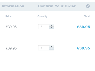 Shopping Cart blue cart gray lepetan minimal price quantity shopping ui user interface web design
