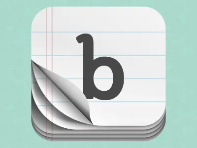 betsy icon redesign (experimental) app apple awesome back betsy curl curves cute free freebie hurts ios ipad iphone ipod it lines my notes page paper pencil read shadow texture touch