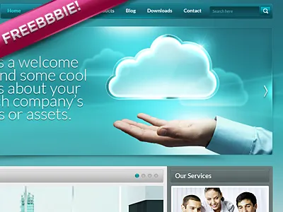 Corp Website .psd (Freebbbie!) free psd freebie psd ui