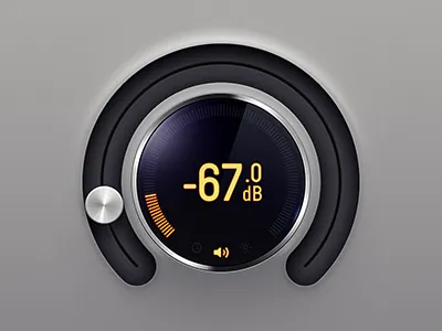 radial slider display glass metal radial slider study volume