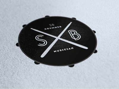 Freelance Drummer logo drummer drums drumsticks identity logo music retro sticks vintage