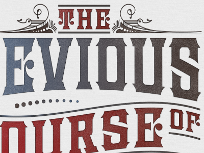 Devious Course illustration lettering ornaments sanborn