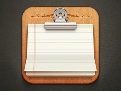 Anote Lite app icon board clip grain lnktools note wood