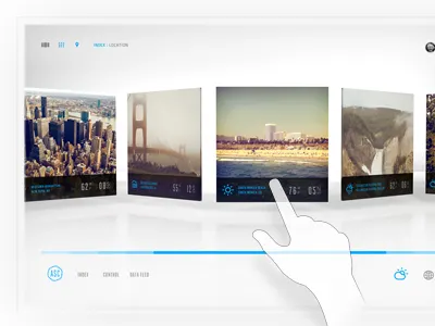 ASC Touch UI 3d atmosphere design interface science swipe touch ui ux