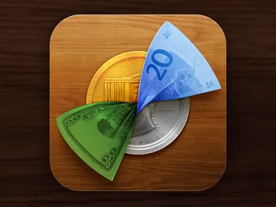 Denominations App Icon - iOS app currency design icon iconfactory ios money
