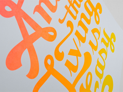 Summertime Print Teaser fade lettering loop lyrics screen print split fountain summertime swash type