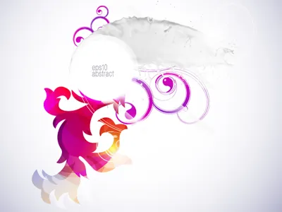 Vector abstract abstract colorful floral splash vector