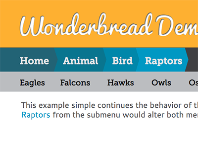 Wonderbread navigation ui