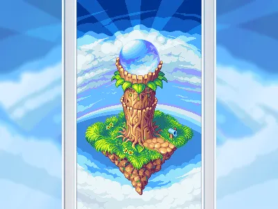 Beacon light illustration pixel pixelart