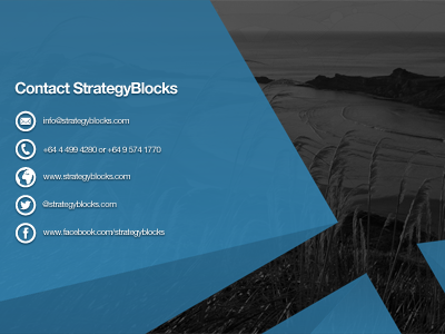 StrategyBlocks PowerPoint template beach blue brochure call to action circles contact corporate email facebook globe ocean phone powerpoint presentation shapes social surf template triangle twitter website