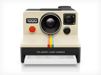 Polaroid camera color icon polaroid rainbow