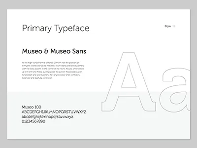 Museo Sans branding font museo museo sans primary typeface style guide typeface
