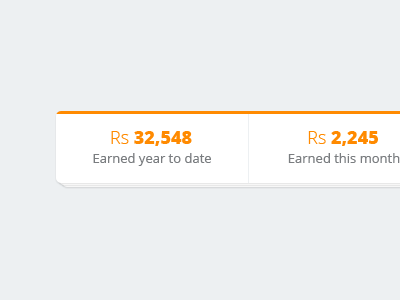 Earnings Table cell column cuelinks earning layered open sans row tab table tabs webapp