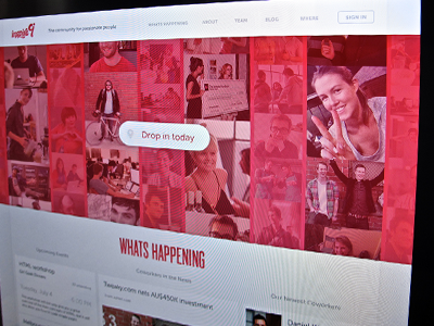 Inspire9 Coworking- 2nd round columns coworking feed inspire9 landing museo warm red whats happening