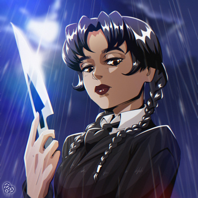 Wednesday Fan Art anime art digital art fan art hand drawn illustration portrait procreate