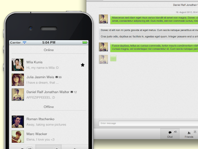 Small Chat Website chat mobile website