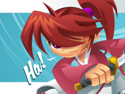 Just some dude with an X on his cheek cartoon illustration kenshin samurai x vector