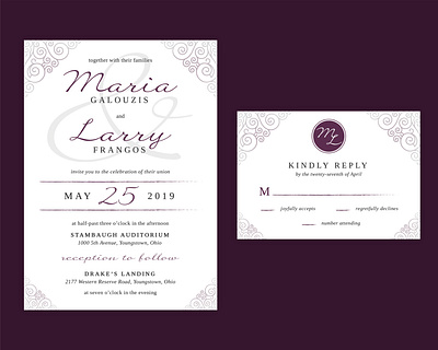 Wedding Invitation Suites design graphic design print typography