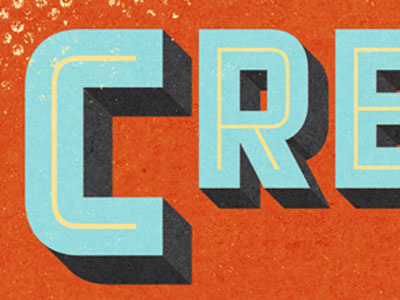 Creative Crew blue creative cross detroit halftone orange retro southeast vintage