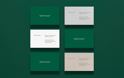 Taller Forestal business cards branding business card business cards card clean design futurist illustration logo minimal minimalist modernist presentation cards visitation cards