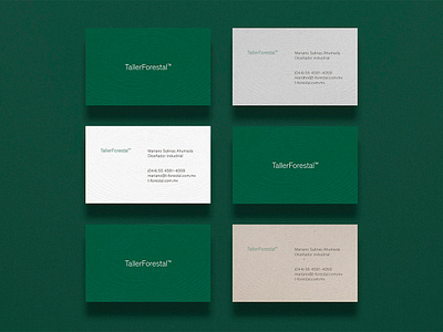 Taller Forestal business cards branding business card business cards card clean design futurist illustration logo minimal minimalist modernist presentation cards visitation cards