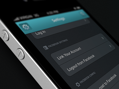 PPlrated Settings Menu (App Complete) 3d 4d app cinema design ios ipad iphone pplrated psd render settings