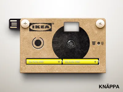World's Cheapest Camera (.psd) battery camera carboard cheap freebie ikea knappa lense psd usb