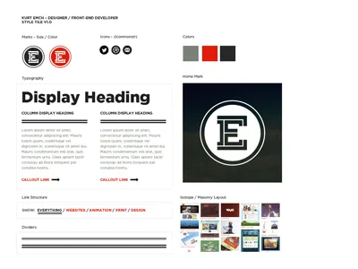 Personal Website Style Tile / Style Guide brand guide identity personal identity style style tile style tiles styleguide tile type typography website