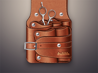 Hairdressing Scissors Holster bag buckle button celegorm china dark hairdresser hairdressing holster icon leather metal scissors