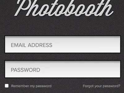 Photobooth Login background fields forms input login pattern texture