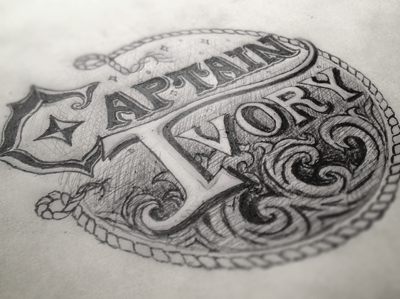 Captain Ivory Concept Sketch 2 band logo nautical sea