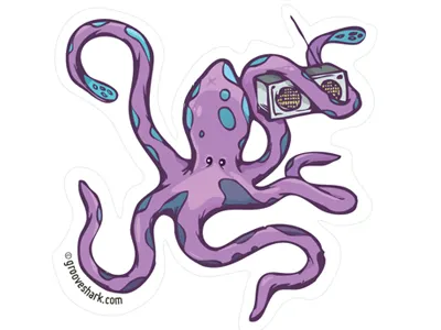 Pentadopus Sticker grooveshark illustration sticker