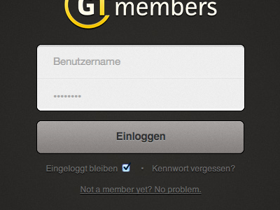 Handmade Anti-Aliasing button css dark field form gui html interface login logo noise password shadow typography ui username