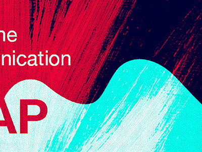 The Communication Gap brush helvetica negative space