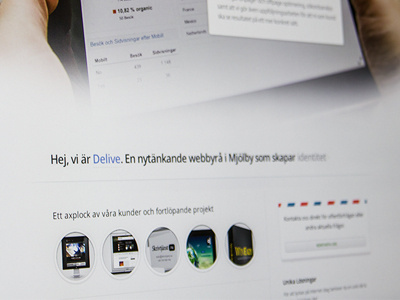 Delive Agency Website agency delive frontpage header ipad mail slider website