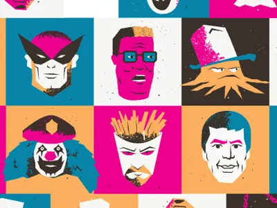 Adult Swim Wallet adult swim design illustration impressive pecs