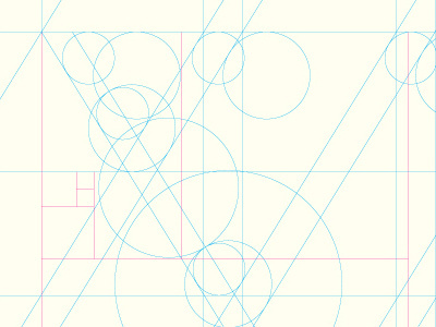 Construction grid fibonacci golden triangle
