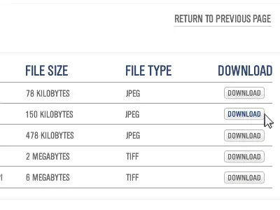 Full Item View download list spec specifications table view