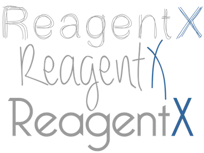 Handwritten Reagent X Web Header Logos handwriting header logo typography web