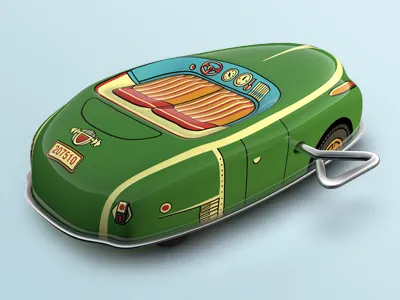 Car toy car green