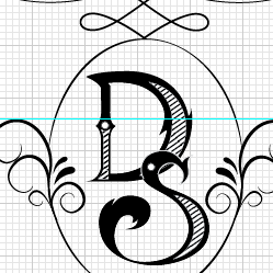 D+S Wedding Monogram 1920s adobe alexandra alfitzgerald art deco art nouveau decorative fitzgerald illustrator monogram vintage wedding